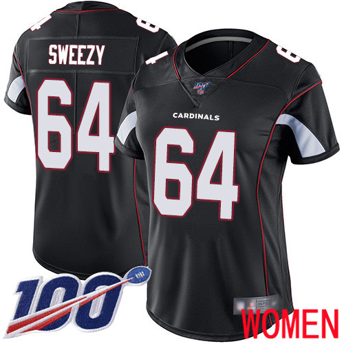 Arizona Cardinals Limited Black Women J.R. Sweezy Alternate Jersey NFL Football #64 100th Season Vapor Untouchable